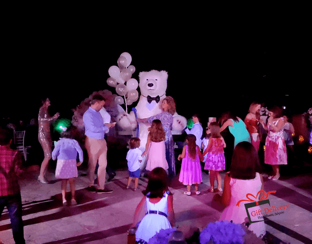 White Bear for Children's Kids Parties in Athens. Order a greeting from a polar bear in Athens. Polar bear for birthday. polar bear in Athens. Order a Polar Bear for children's kids parties. Animator White Polar Bear for a Children's kids Party in Athens. Mascotte White Polar Bear at a kids children's party. Gift Delivery.